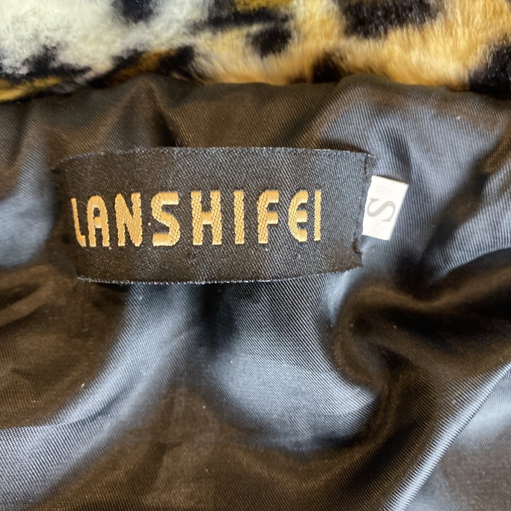 Women's LANSHIFEI Leopard Faux Fur Coat SUPER SOFT Coat Size‎ Small Old Money - Picture 7 of 10